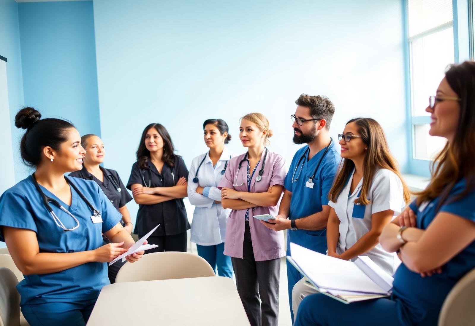 Clinicians learning together in a myofunctional therapy training session